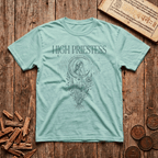 High Priestess of Sacred Geometry - Keeper of Sacred Mysteries - Celestial Linework - T-Shirt