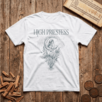 High Priestess of Sacred Geometry - Keeper of Sacred Mysteries - Celestial Linework - T-Shirt