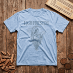 High Priestess of Sacred Geometry - Keeper of Sacred Mysteries - Celestial Linework - T-Shirt