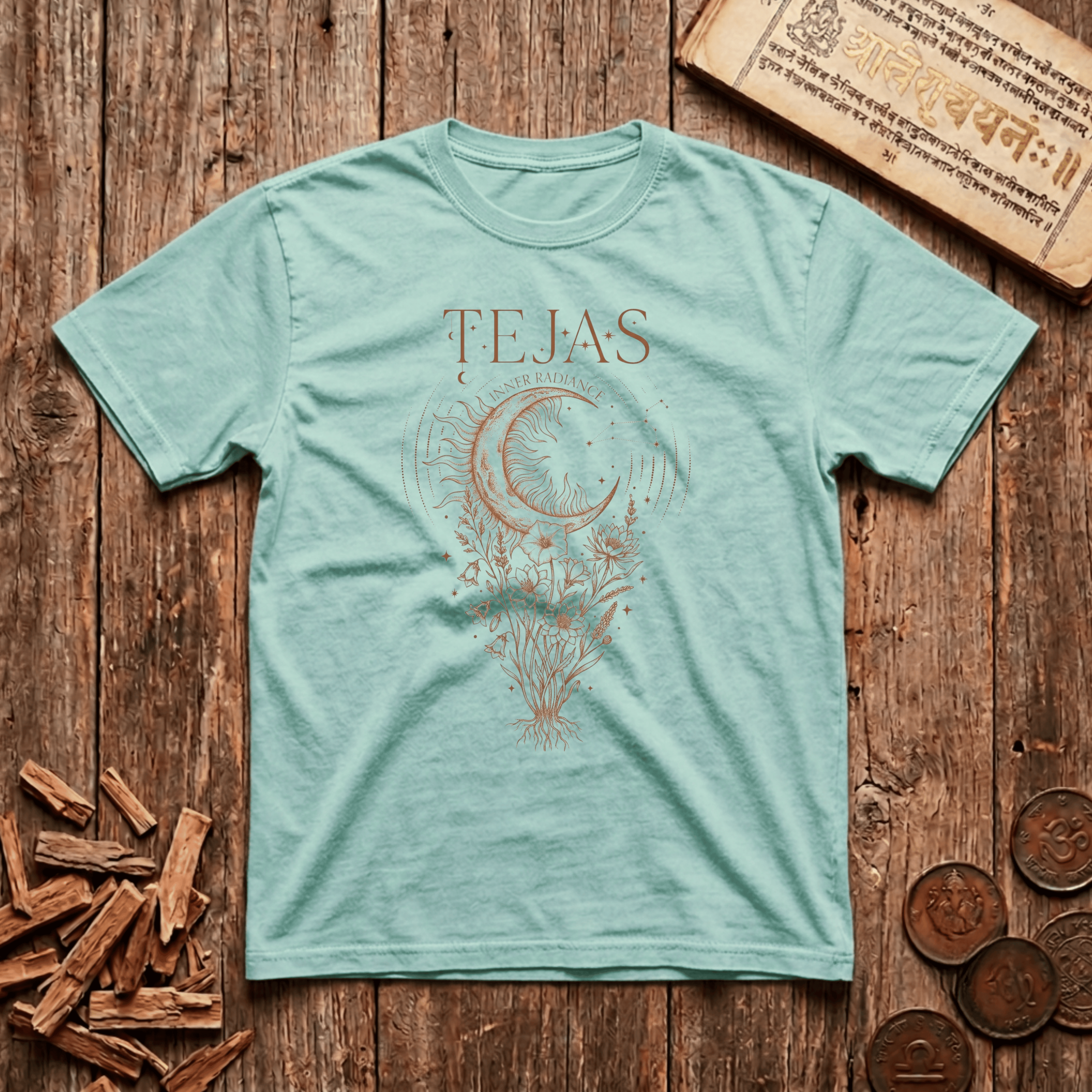 Tejas — Inner Radiance - Celestial Linework - T-Shirt