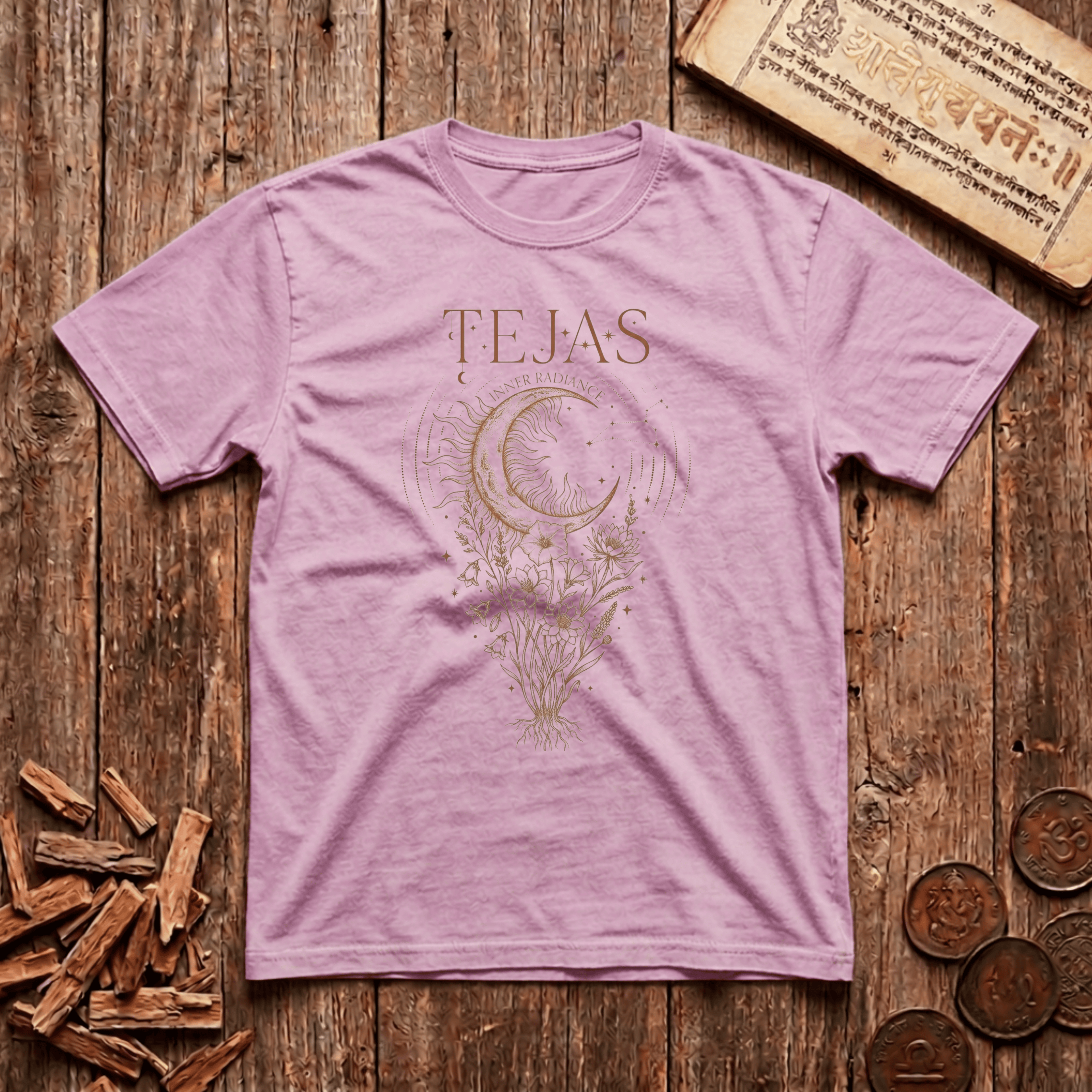 Tejas — Inner Radiance - Celestial Linework - T-Shirt