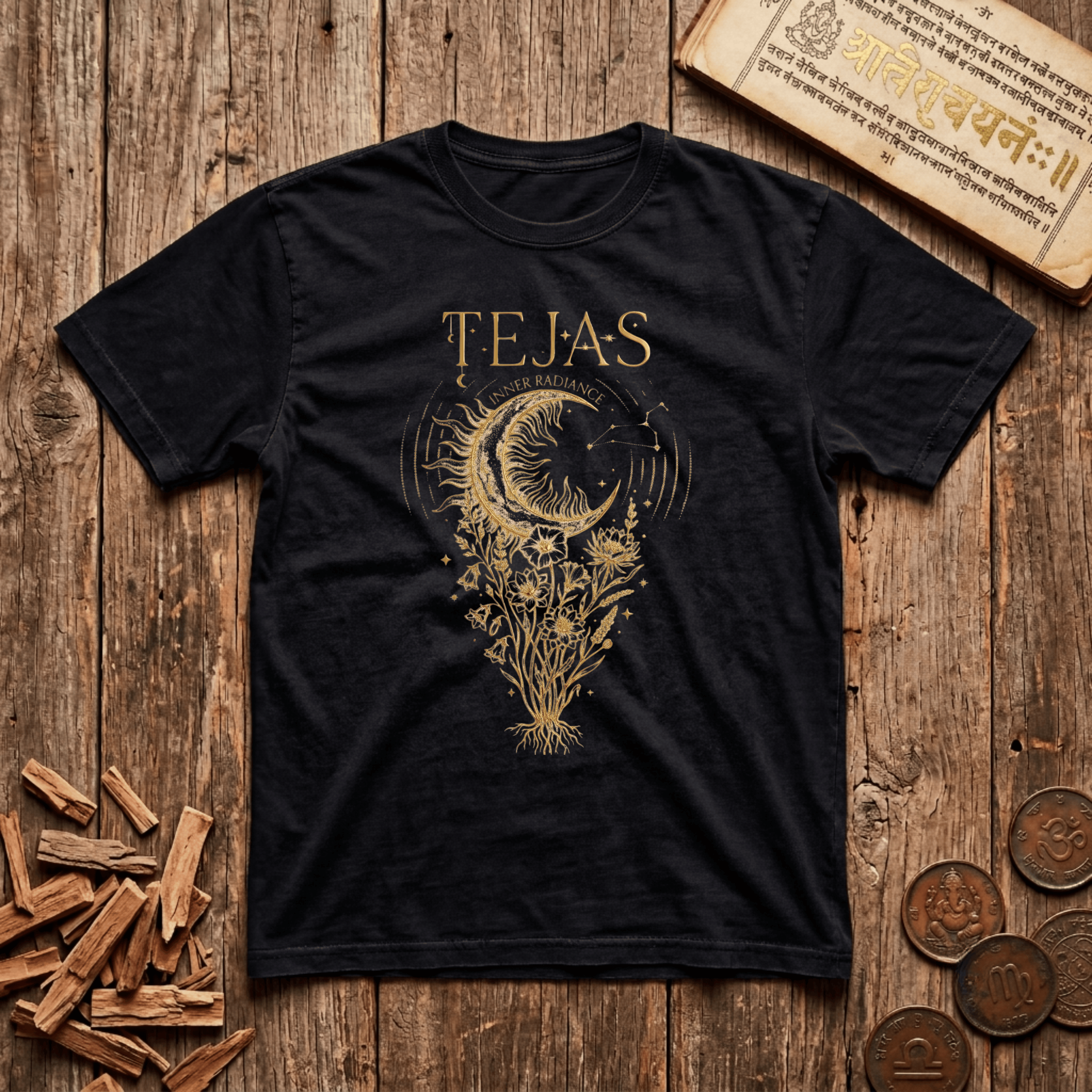 Tejas — Inner Radiance - Celestial Linework - T-Shirt