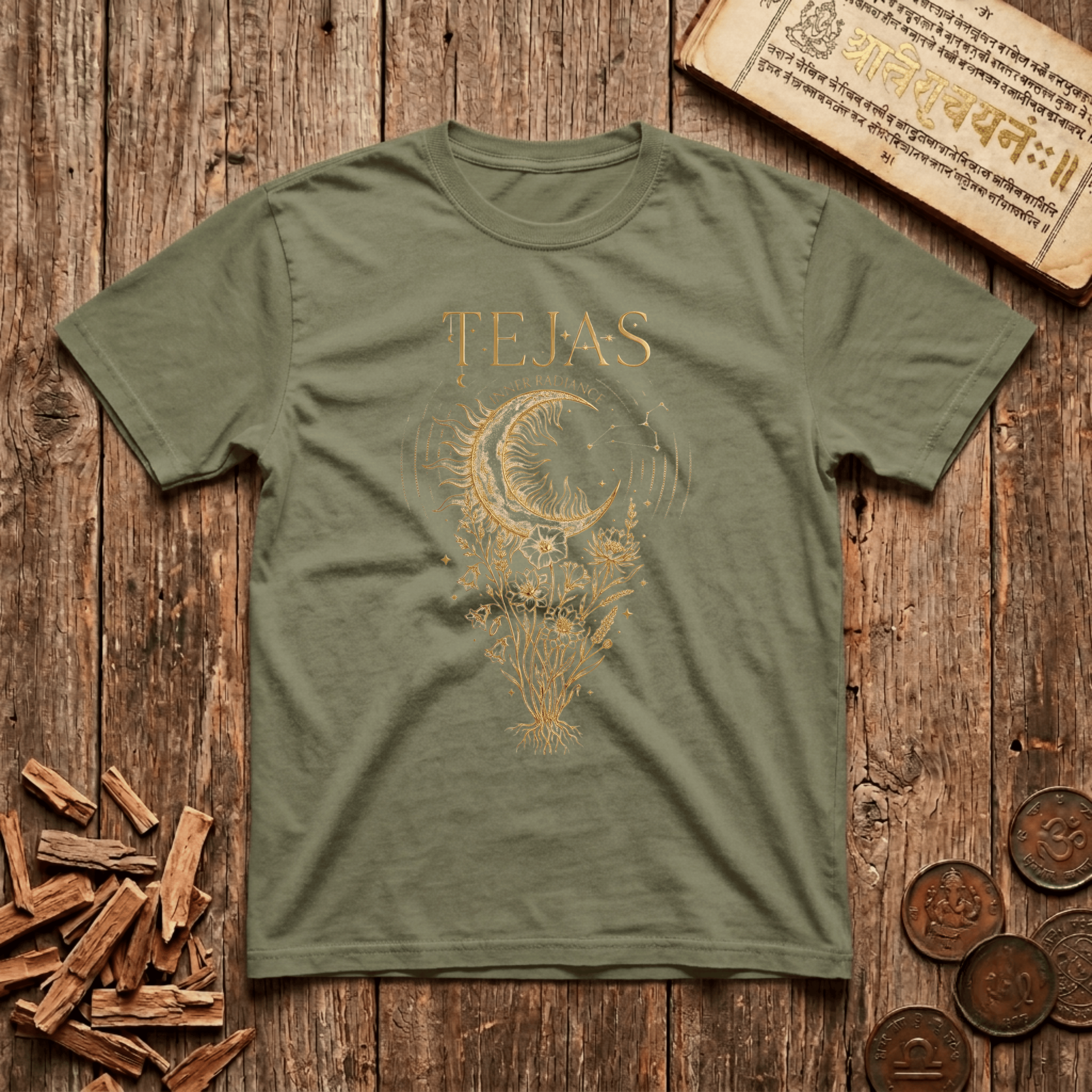 Tejas — Inner Radiance - Celestial Linework - T-Shirt
