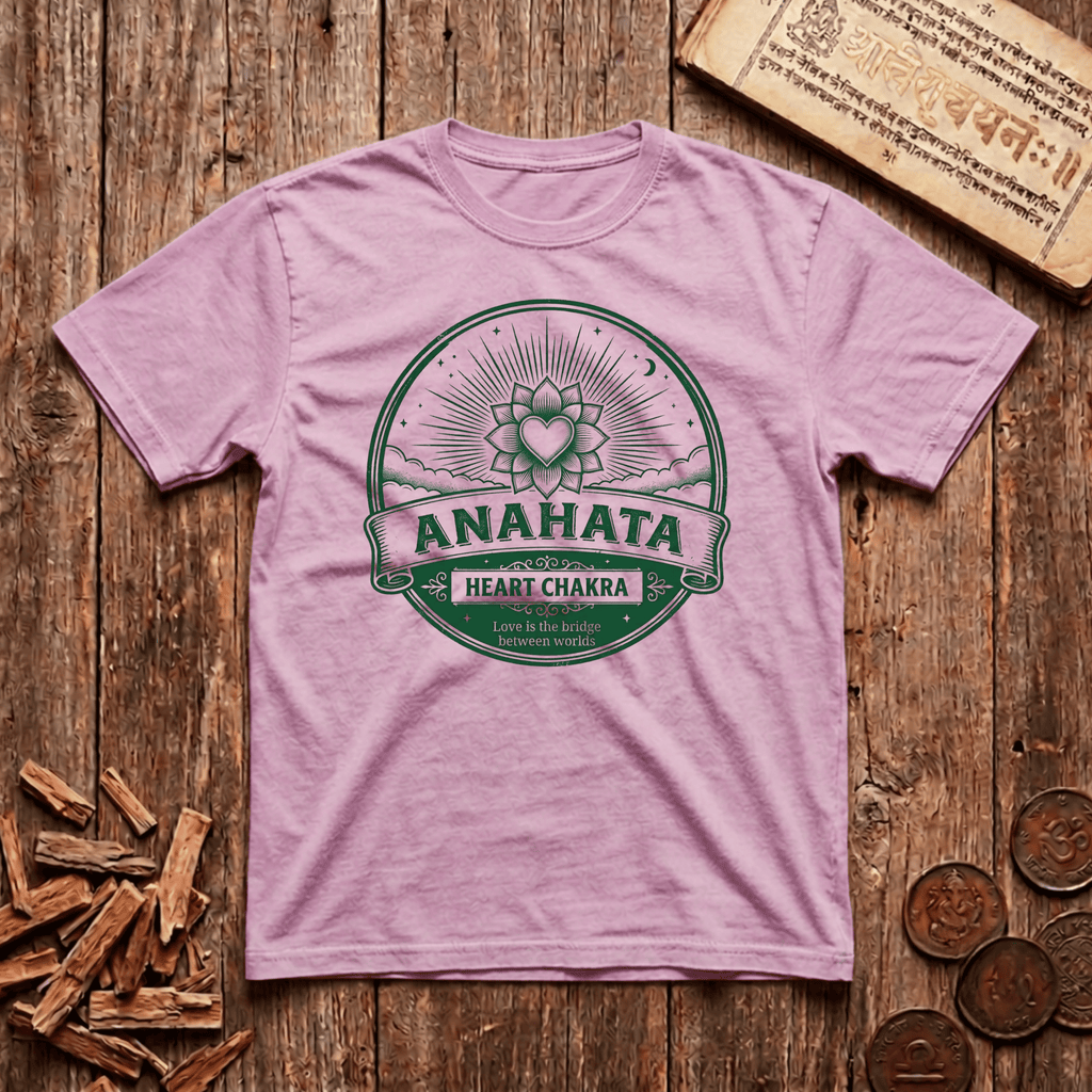Heart Chakra — Anahata - Love Is The Bridge - Retro Emblem - T-Shirt