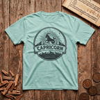 Capricorn - Built On Discipline - Retro Emblem - T-Shirt