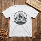 Capricorn - Built On Discipline - Retro Emblem - T-Shirt