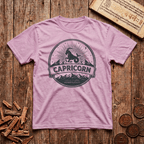 Capricorn - Built On Discipline - Retro Emblem - T-Shirt