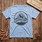 Capricorn - Built On Discipline - Retro Emblem - T-Shirt