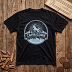 Capricorn - Built On Discipline - Retro Emblem - T-Shirt