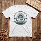 Kurma — The Divine Tortoise - Patience Carries The Weight of Worlds - Retro Emblem - T-Shirt