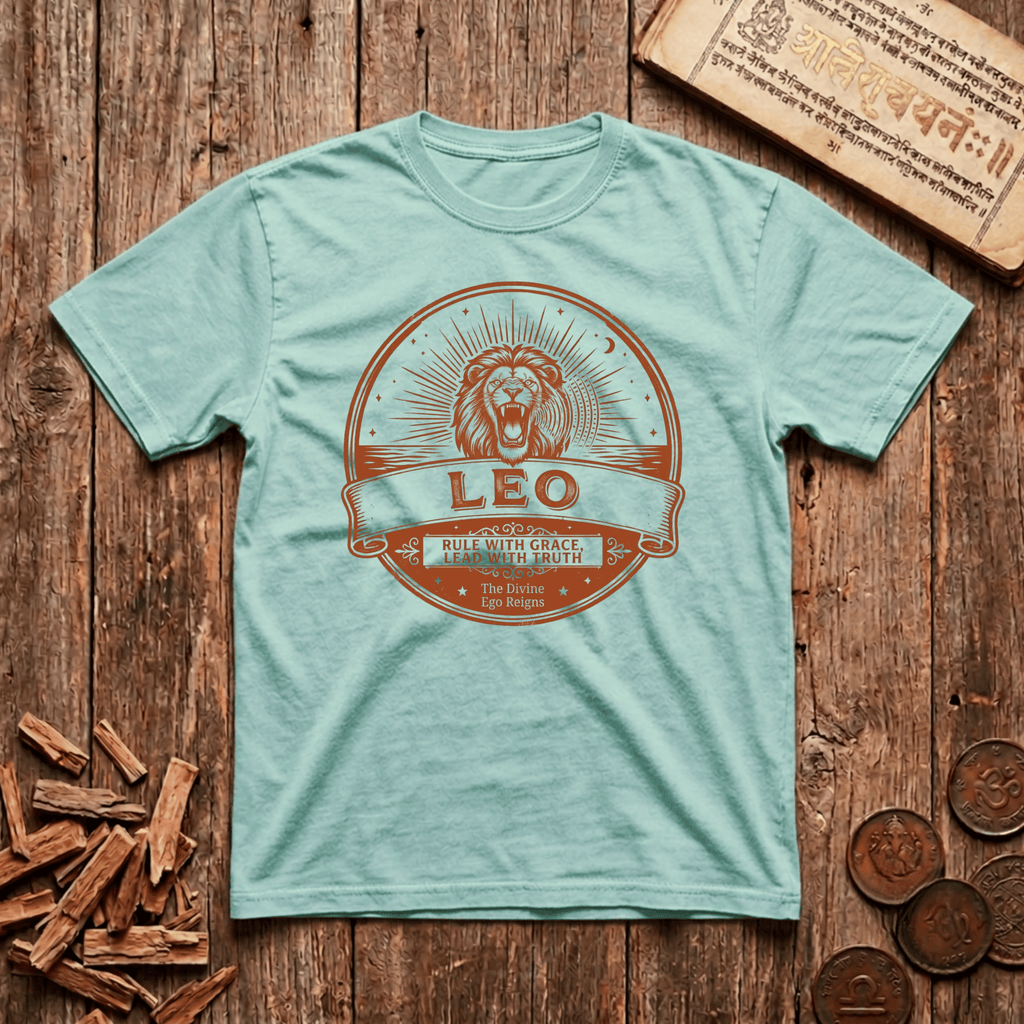 Leo - Rule With Grace - Lead With Truth - Retro Emblem - T-Shirt