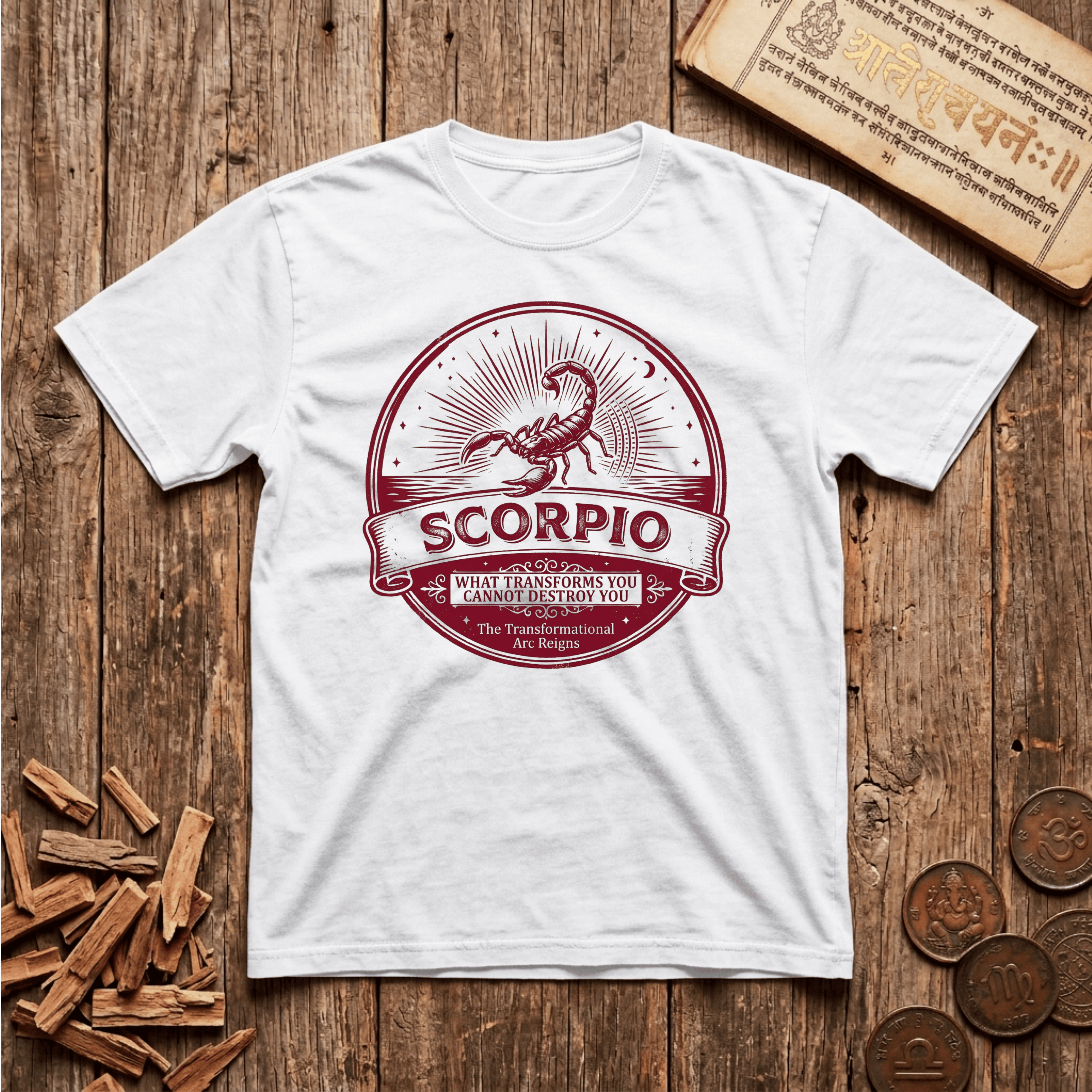 Scorpio - What Transforms You Cannot Destroy You - Retro Emblem - T-Shirt