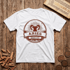 Aries — The Ram - Fire That Leads - Retro Emblem - T-Shirt