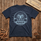 Aries — The Ram - Fire That Leads - Retro Emblem - T-Shirt