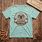 Aries — The Ram - Fire That Leads - Retro Emblem - T-Shirt