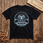 Aries — The Ram - Fire That Leads - Retro Emblem - T-Shirt
