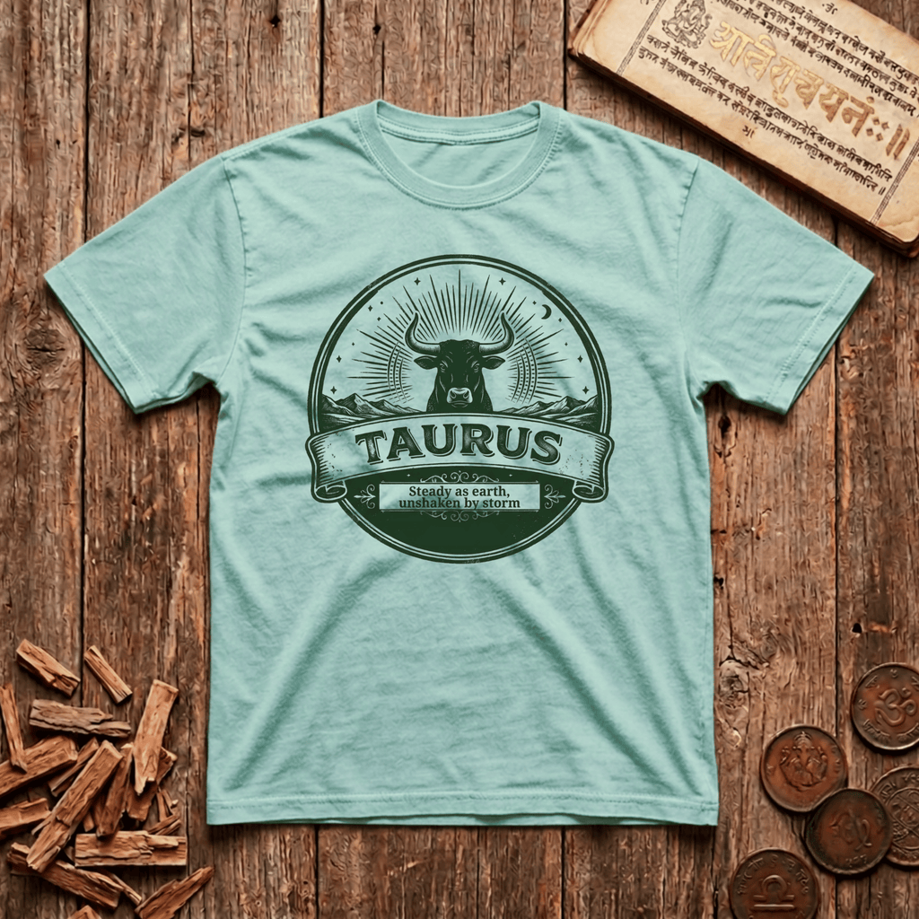Taurus — The Bull - Steady As The Earth - Retro Emblem - T-Shirt