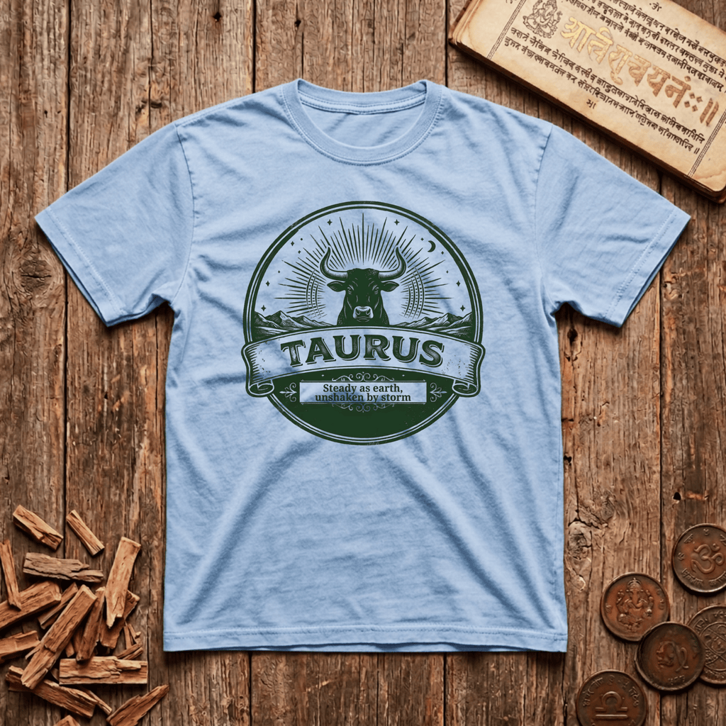 Taurus — The Bull - Steady As The Earth - Retro Emblem - T-Shirt