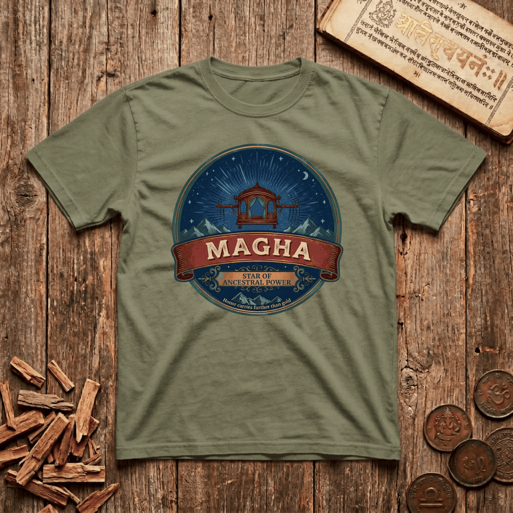 Magha - Star of Ancestral Power - Retro Emblem - T-Shirt