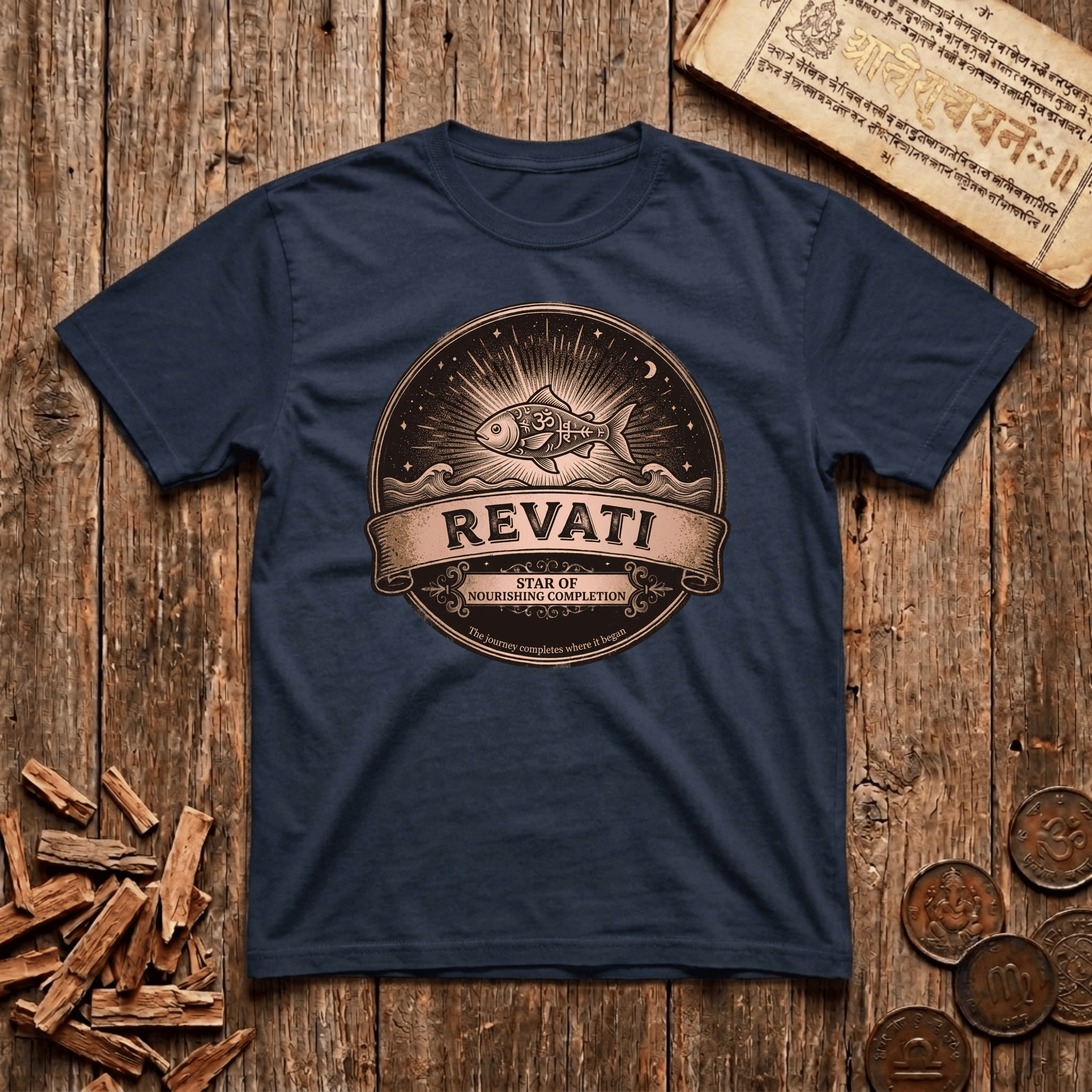 Revati - Nourishing Completion - Retro Emblem - T-Shirt
