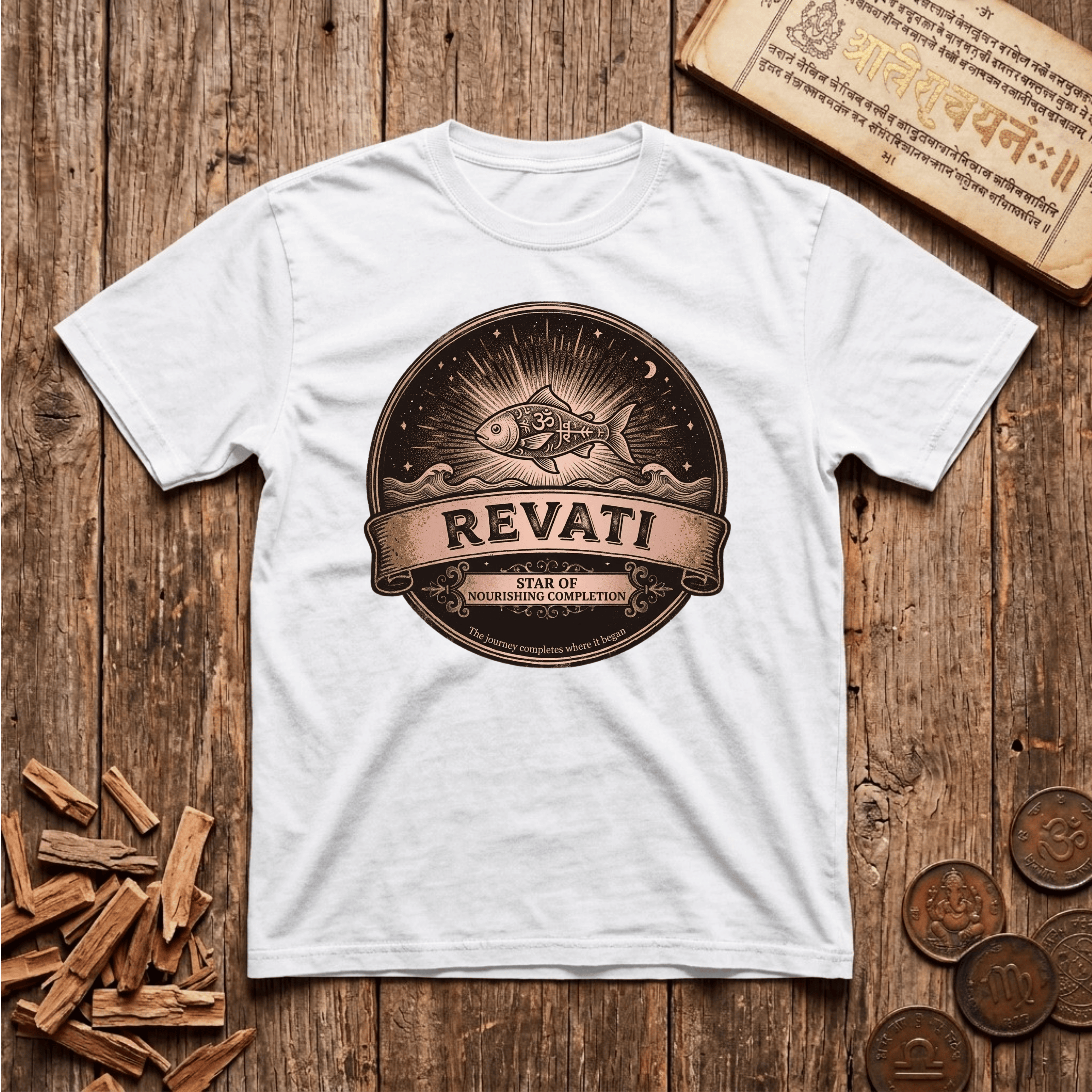 Revati - Nourishing Completion - Retro Emblem - T-Shirt