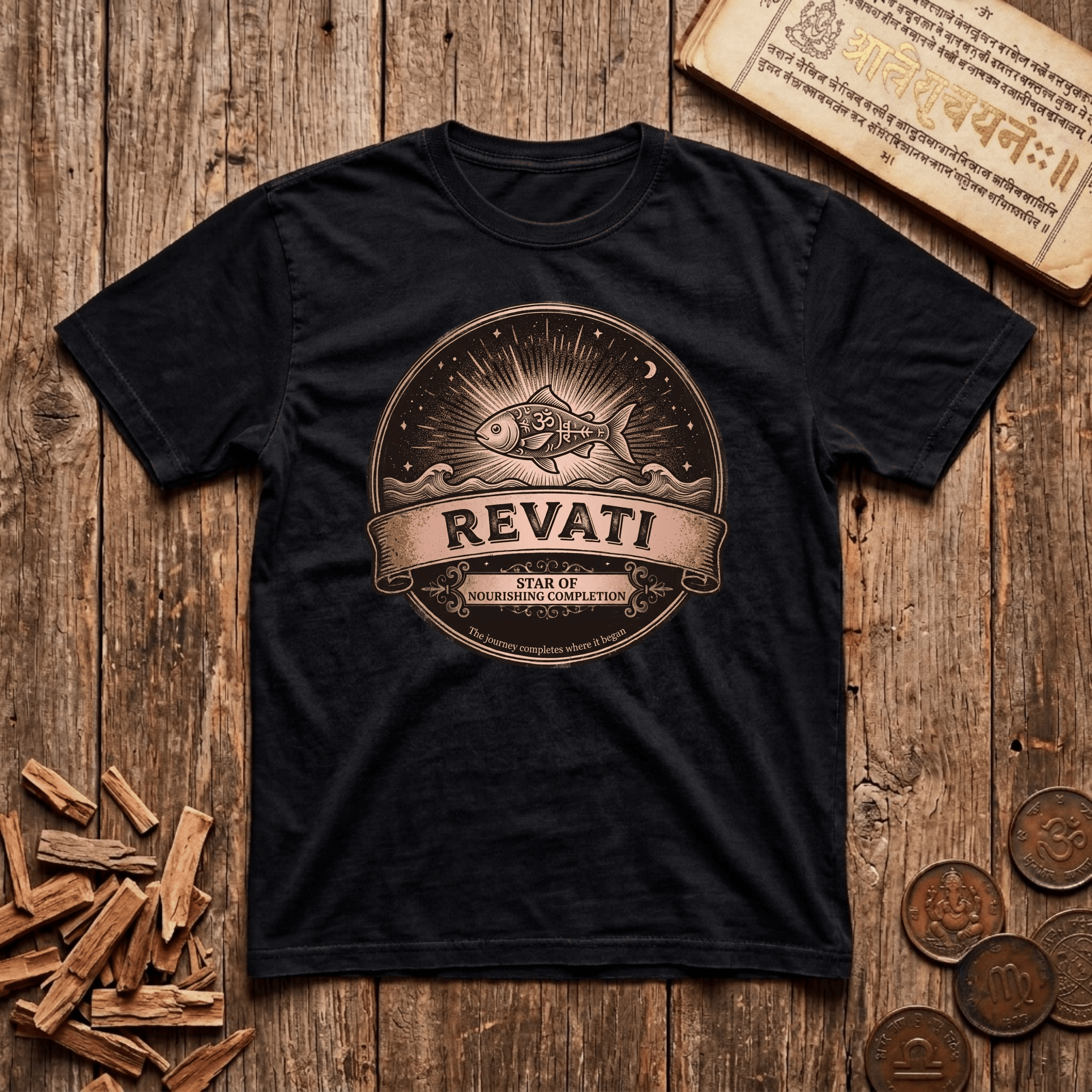 Revati - Nourishing Completion - Retro Emblem - T-Shirt