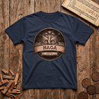 Naga - Serpent of Cosmic Wisdom - Retro Emblem - T-Shirt