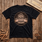 Naga - Serpent of Cosmic Wisdom - Retro Emblem - T-Shirt