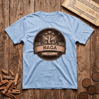Naga - Serpent of Cosmic Wisdom - Retro Emblem - T-Shirt