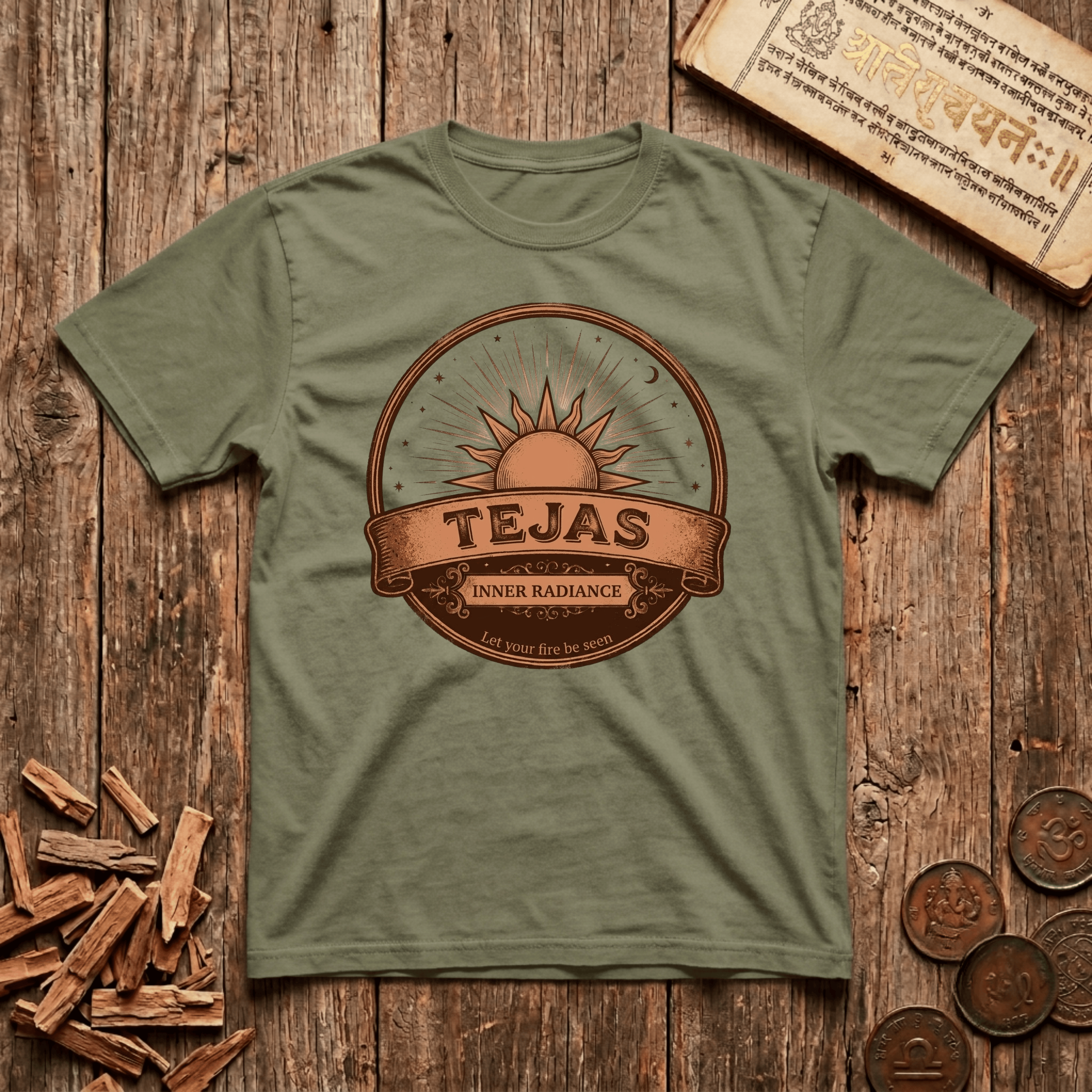 Tejas - Inner Radiance - Retro Emblem - T-Shirt
