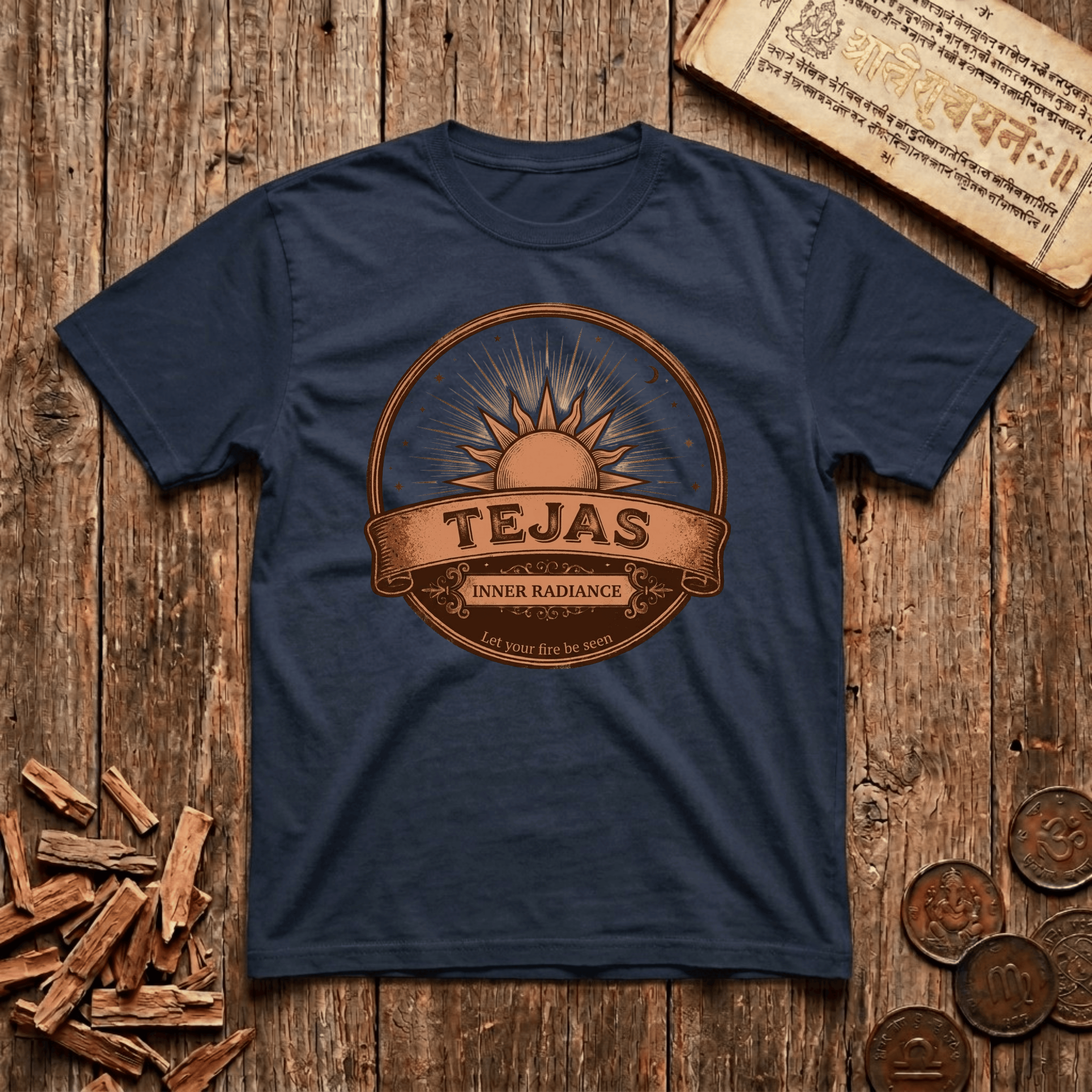 Tejas - Inner Radiance - Retro Emblem - T-Shirt