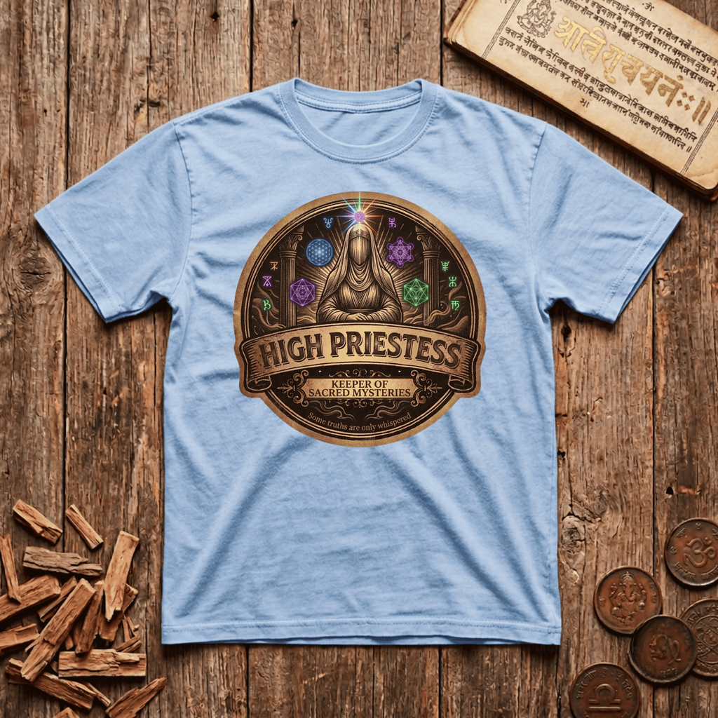 High Priestess of Sacred Geometry - Retro Emblem - T-Shirt