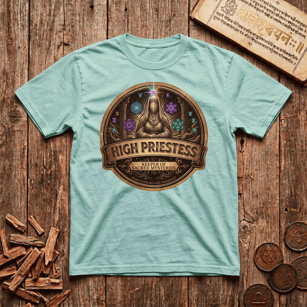 High Priestess of Sacred Geometry - Retro Emblem - T-Shirt