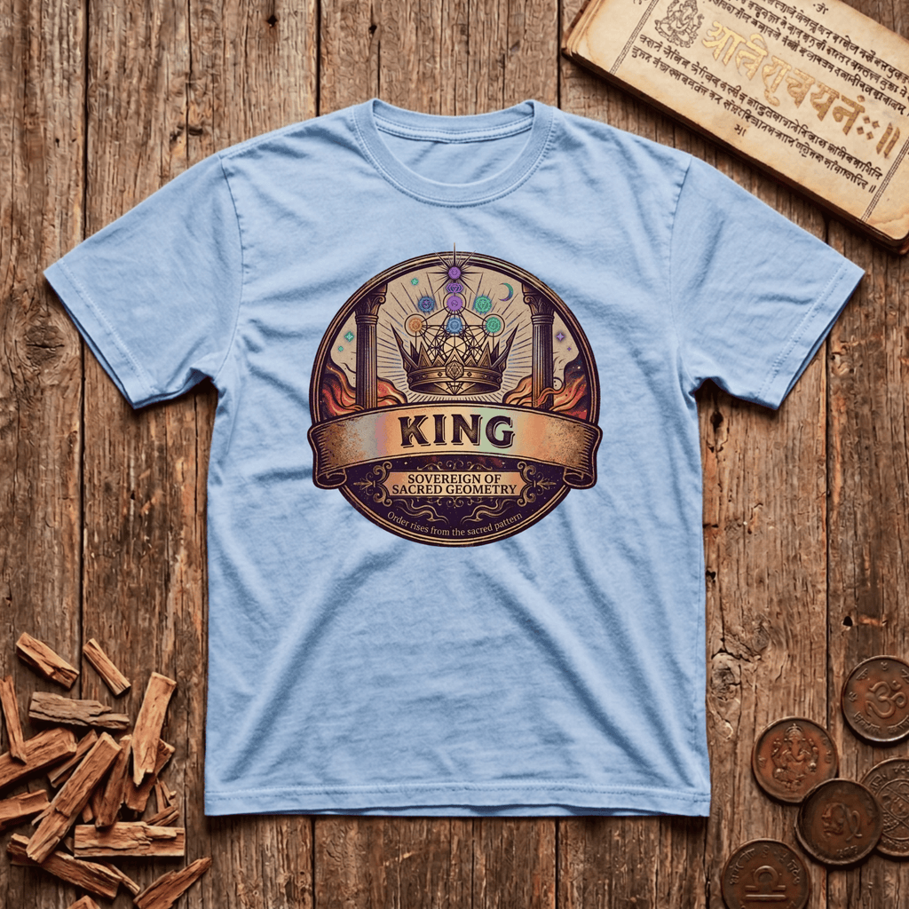 King of Sacred Geometry - Retro Emblem - T-Shirt