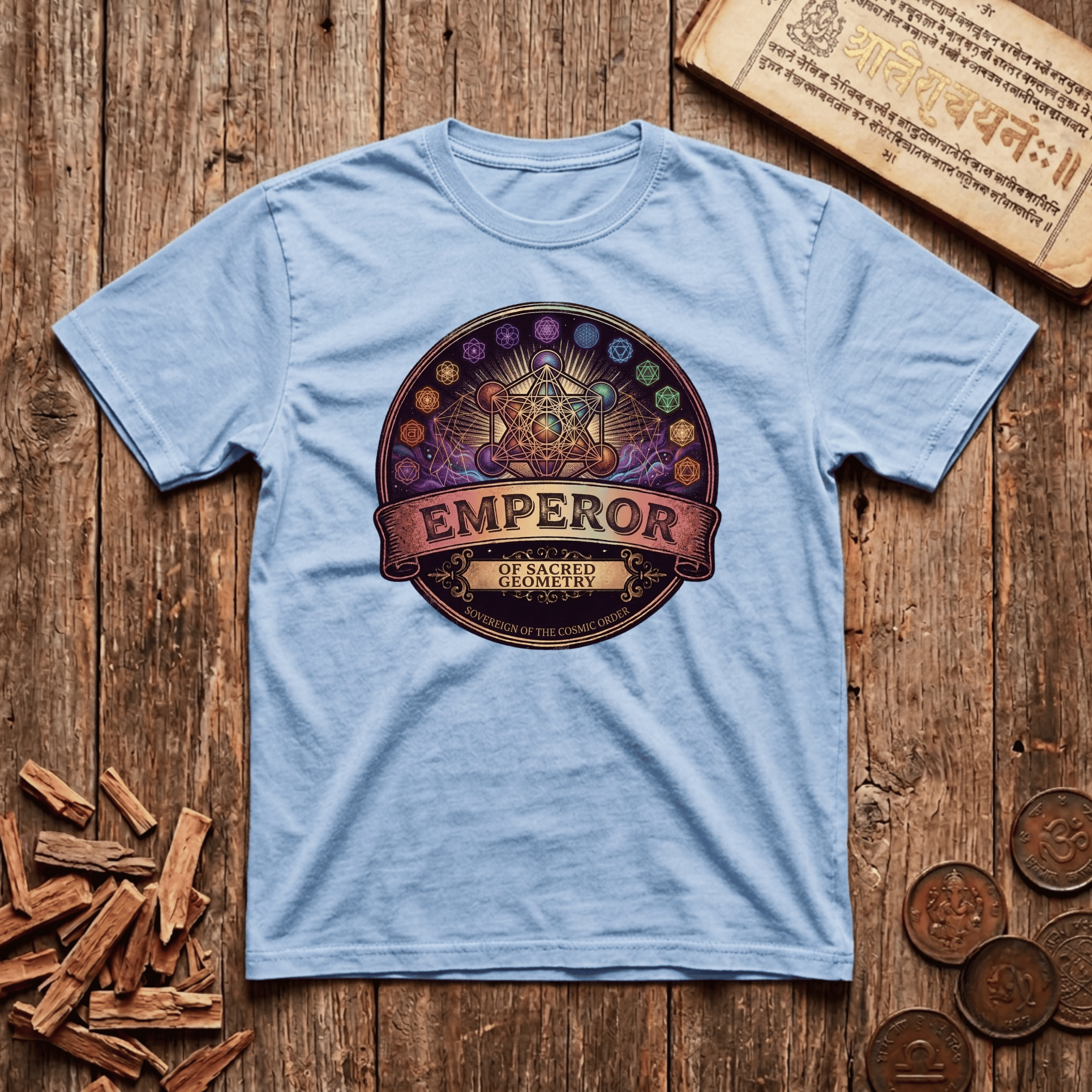 Emperor of Sacred Geometry - Retro Emblem - T-Shirt