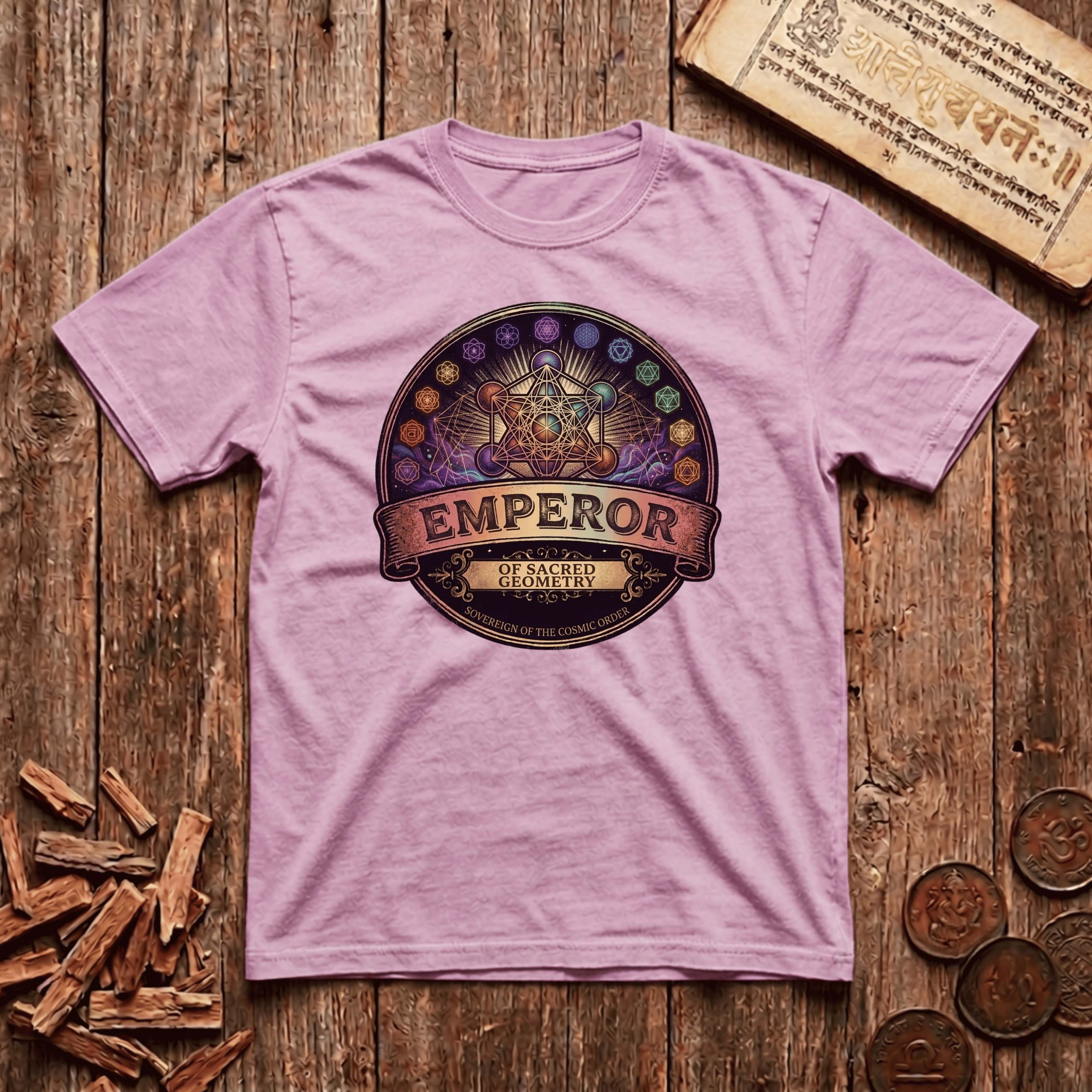 Emperor of Sacred Geometry - Retro Emblem - T-Shirt