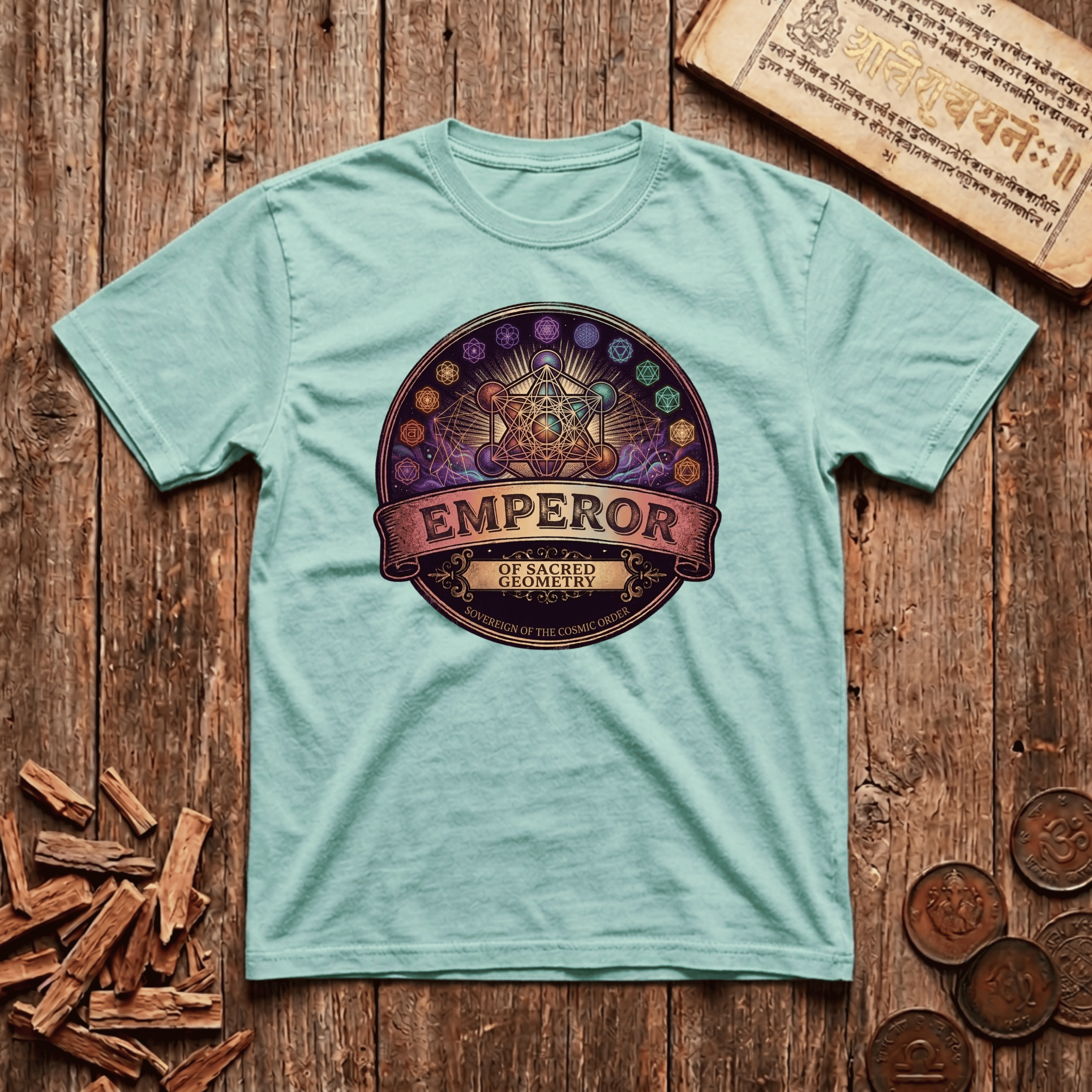 Guardian of Sacred Geometry - Retro Emblem - T-Shirt