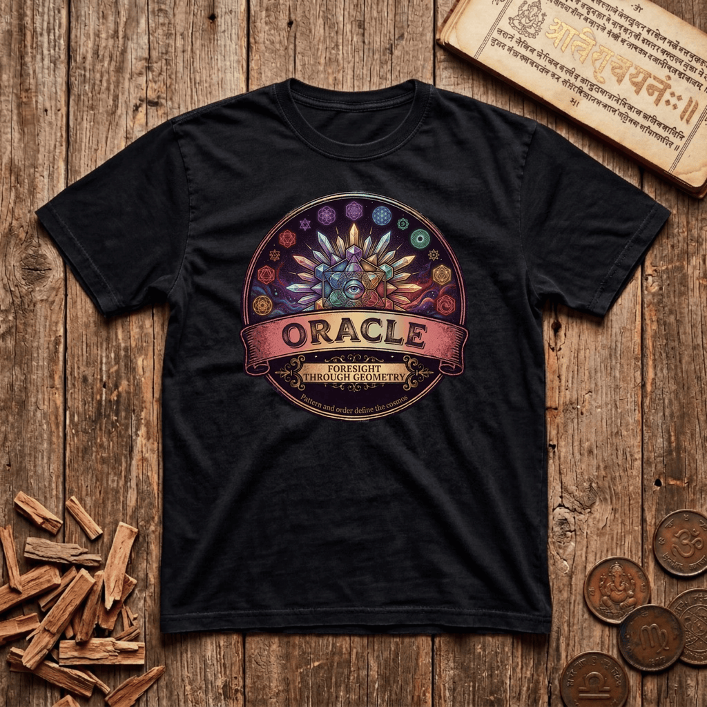 Oracle of Sacred Geometry - Retro Emblem - T-Shirt