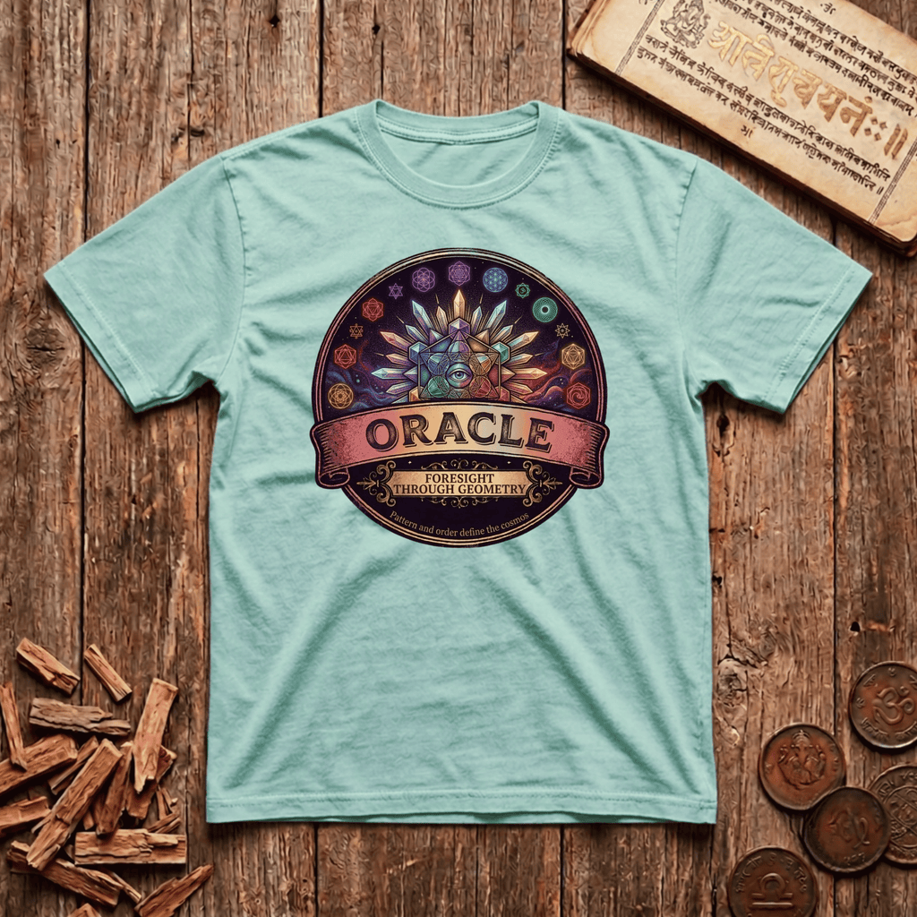 Oracle of Sacred Geometry - Retro Emblem - T-Shirt