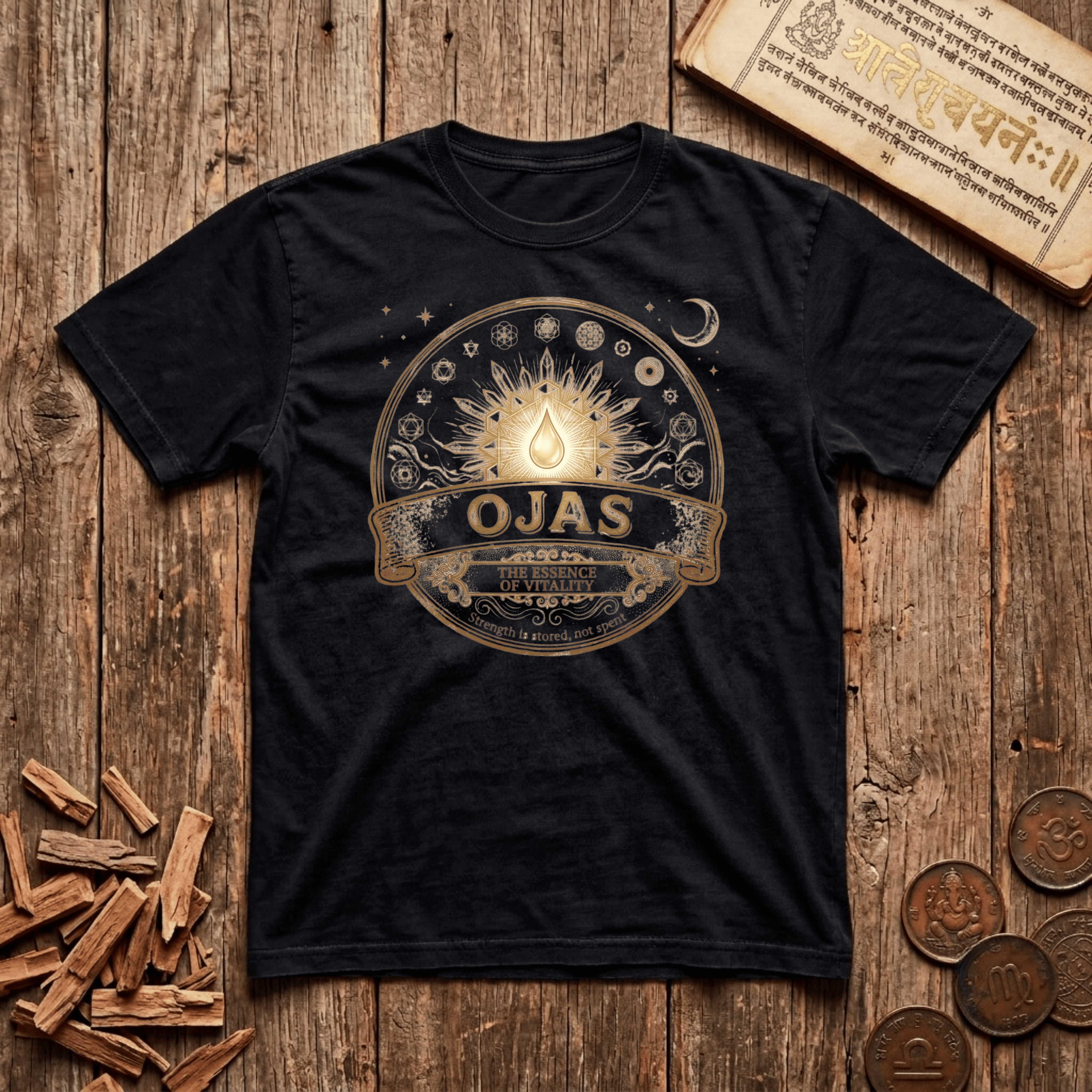 Ojas — Vital Essence - Retro Emblem - T-Shirt