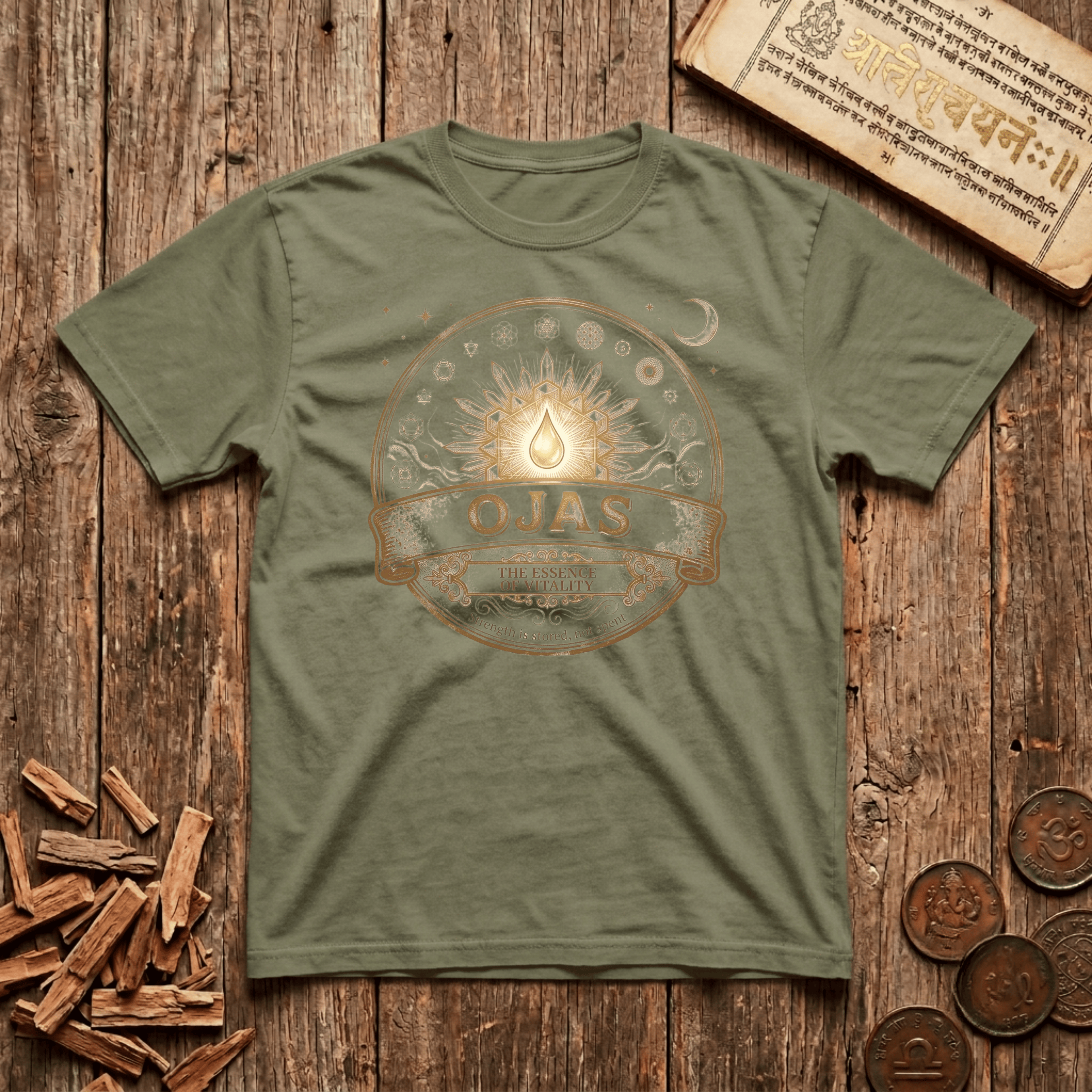 Ojas — Vital Essence - Retro Emblem - T-Shirt