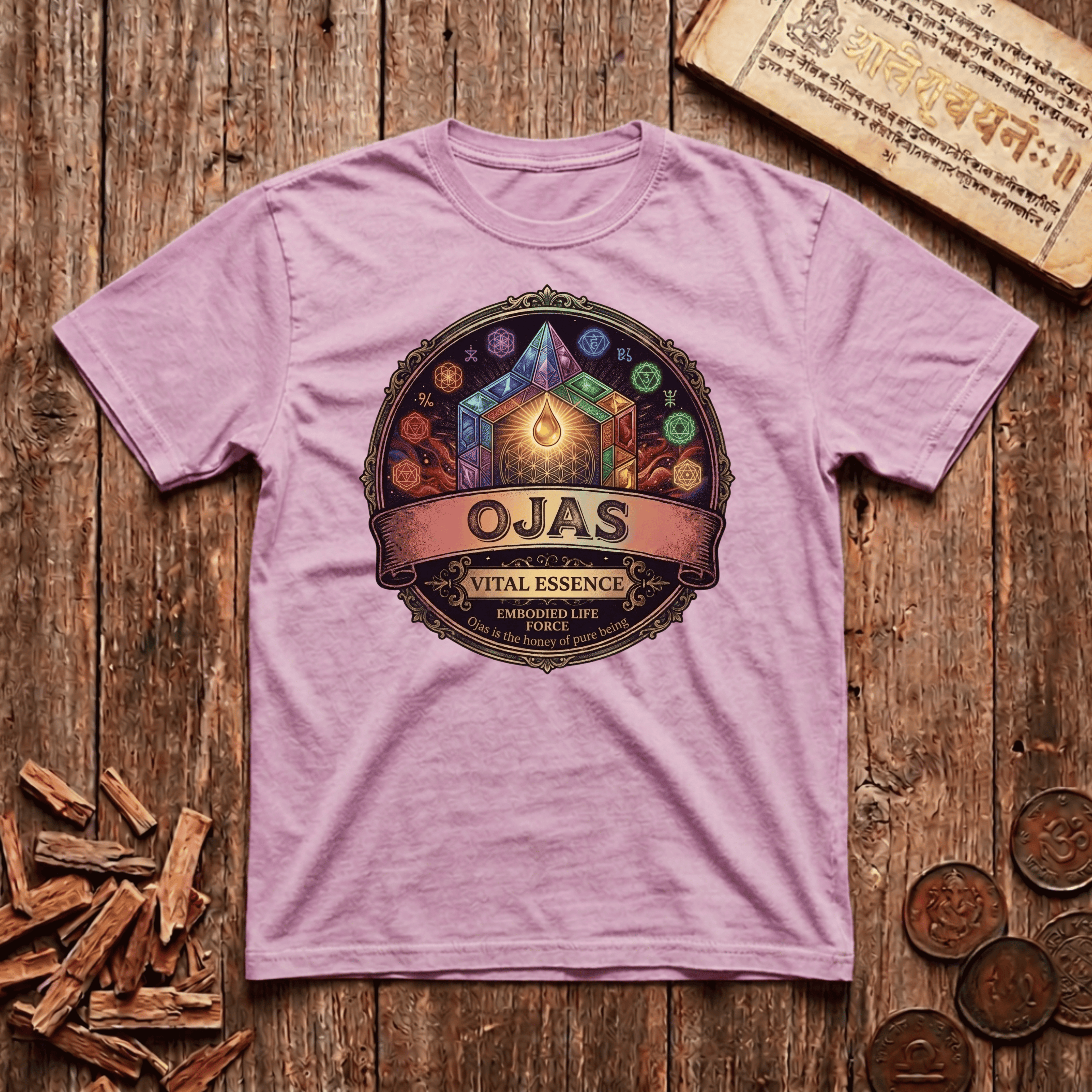 Ojas 2 — Vital Essence - Retro Emblem - T-Shirt