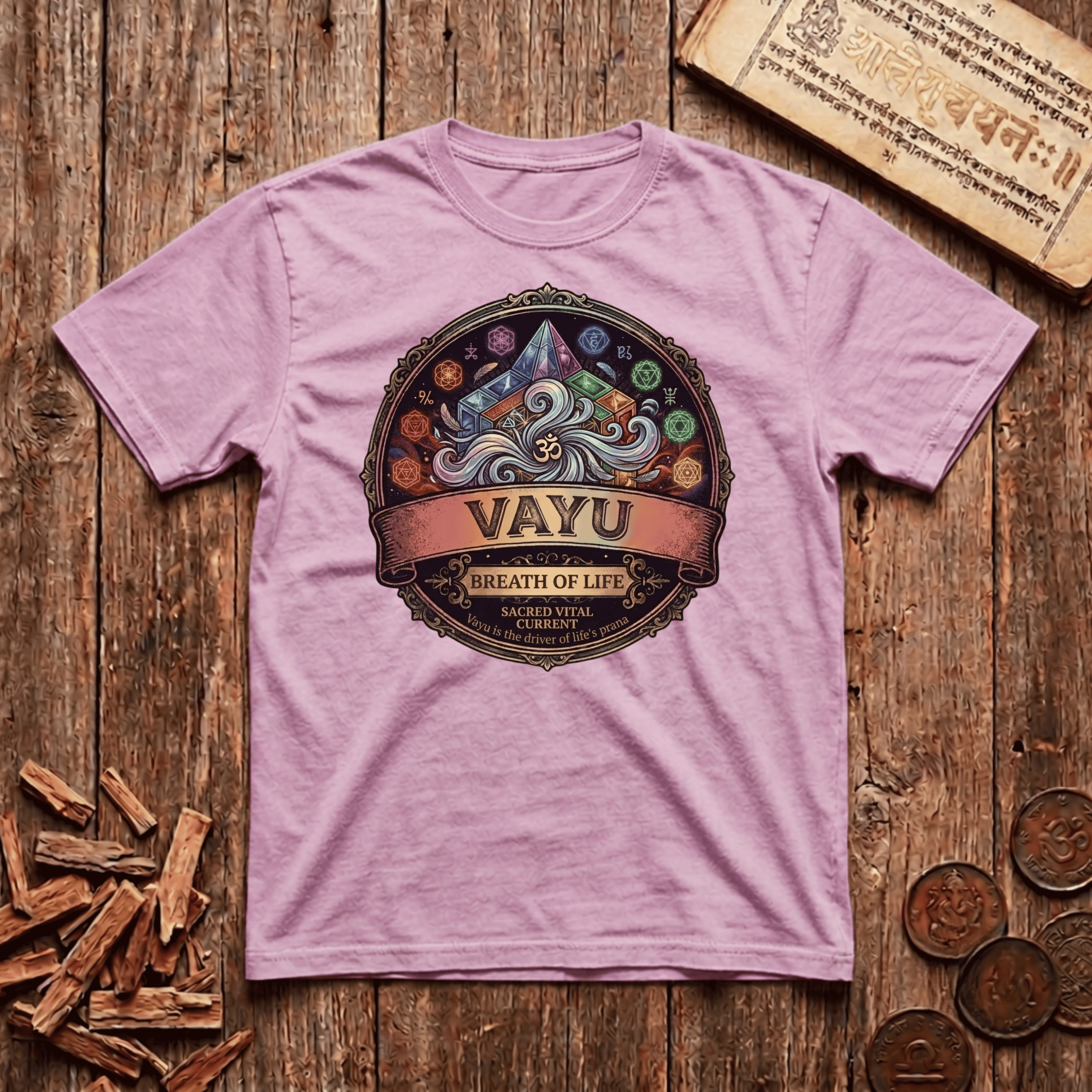 Vayu — Breath of Life - Retro Emblem - T-Shirt