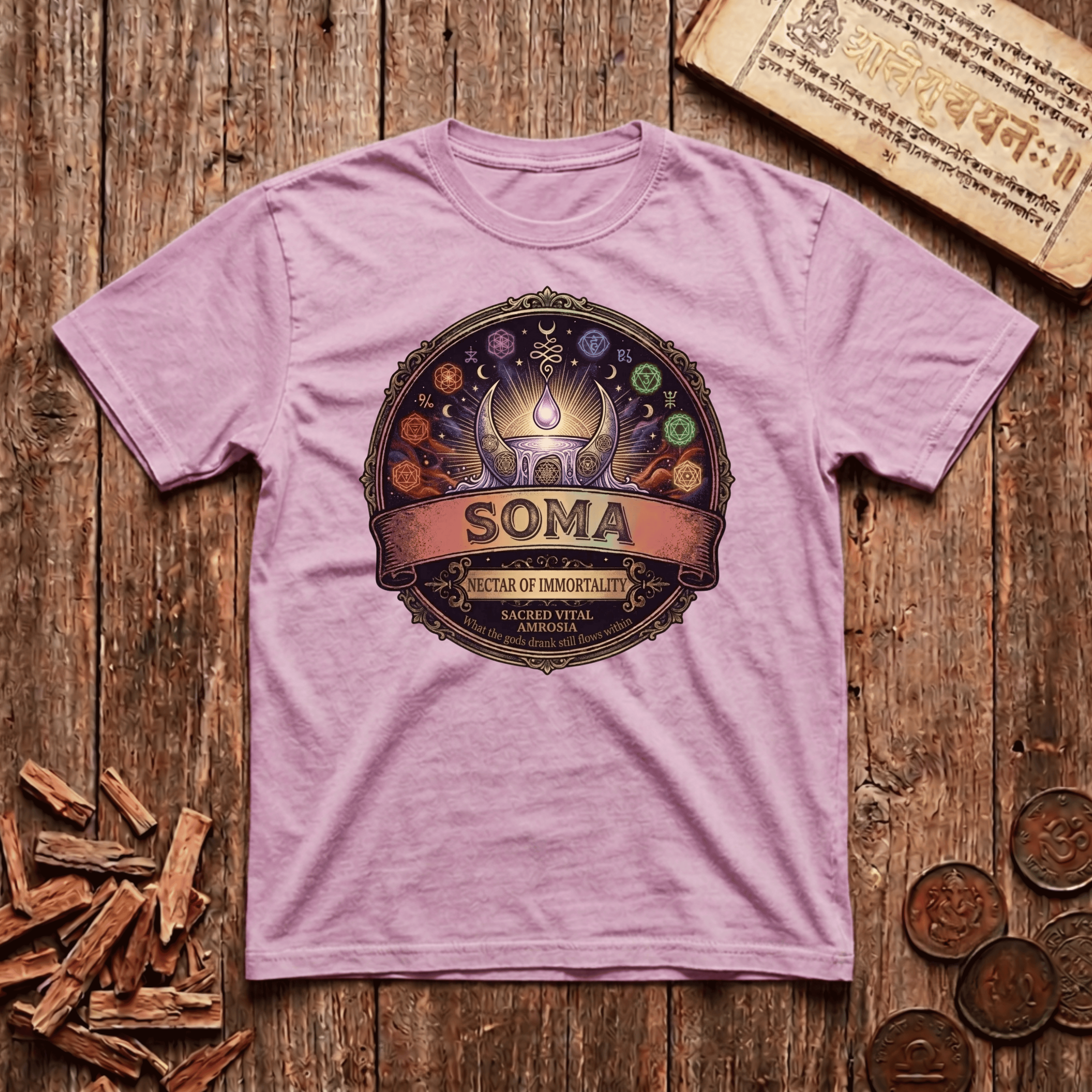 Soma — Nectar of Immortality - Retro Emblem - T-Shirt