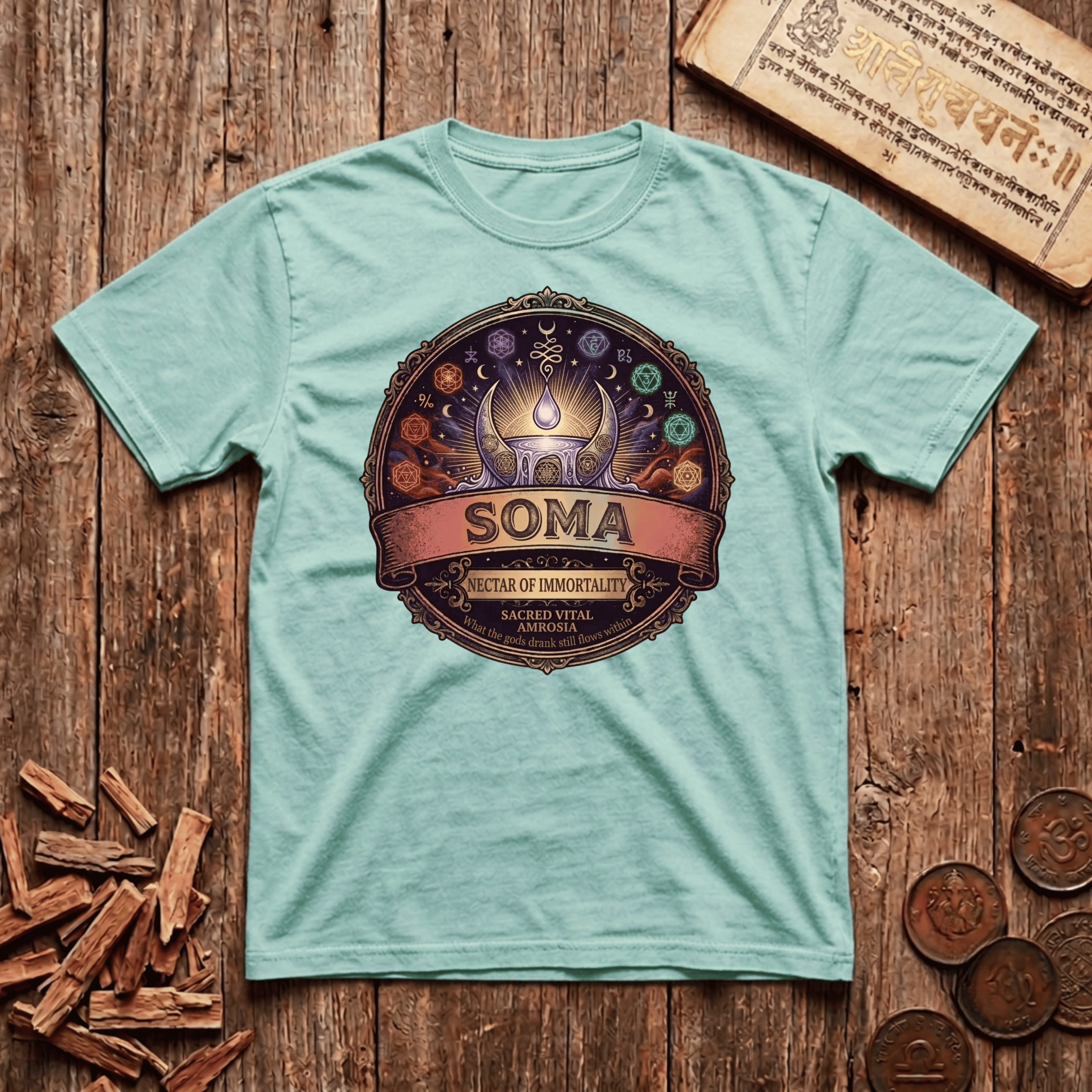 Soma — Nectar of Immortality - Retro Emblem - T-Shirt