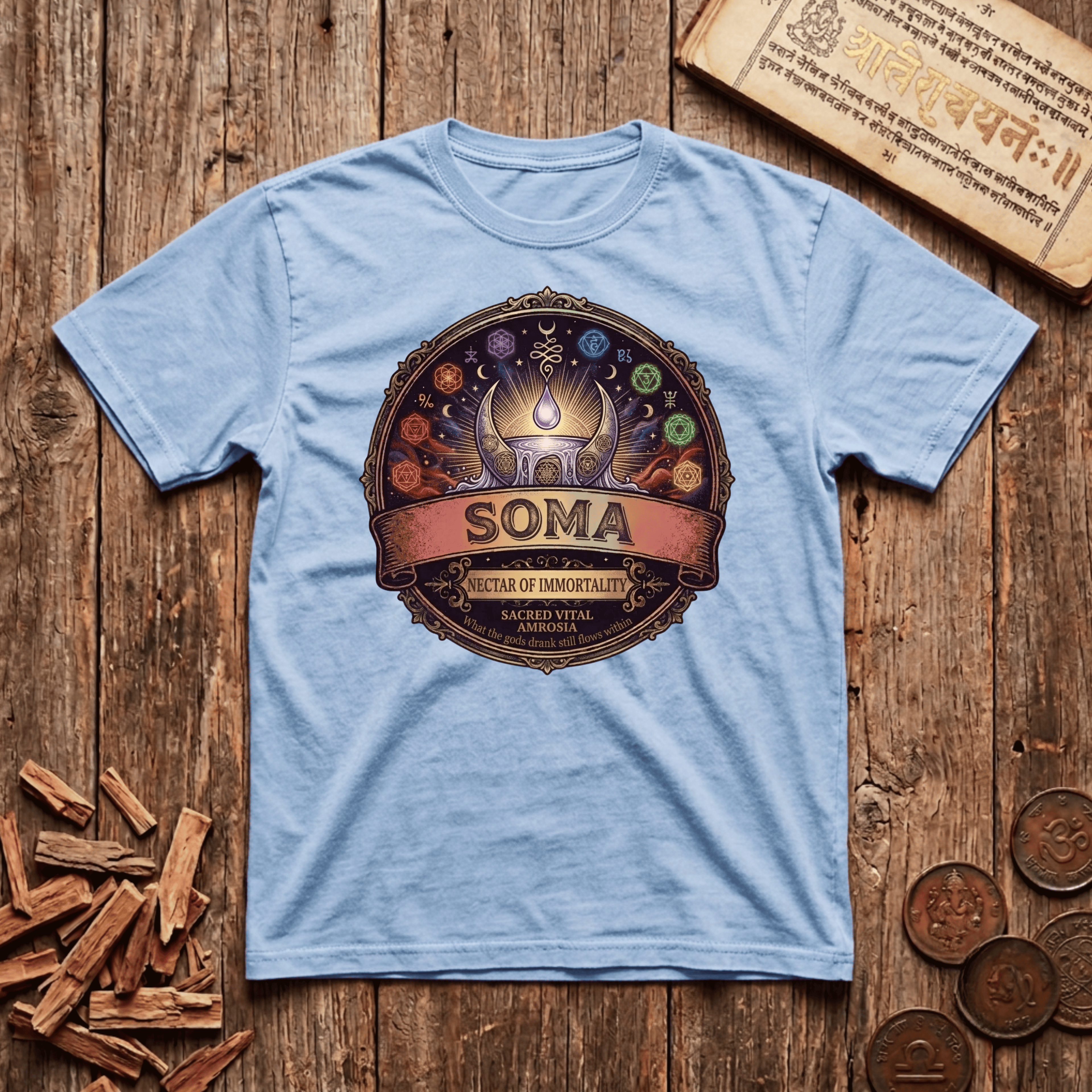 Soma — Nectar of Immortality - Retro Emblem - T-Shirt