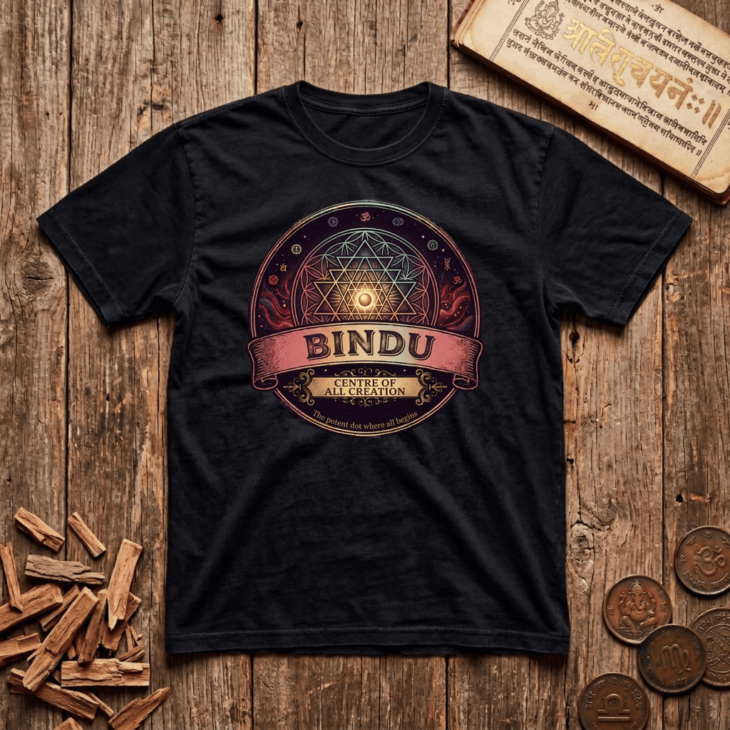 Bindu — The Point of Creation - Retro Emblem - T-Shirt