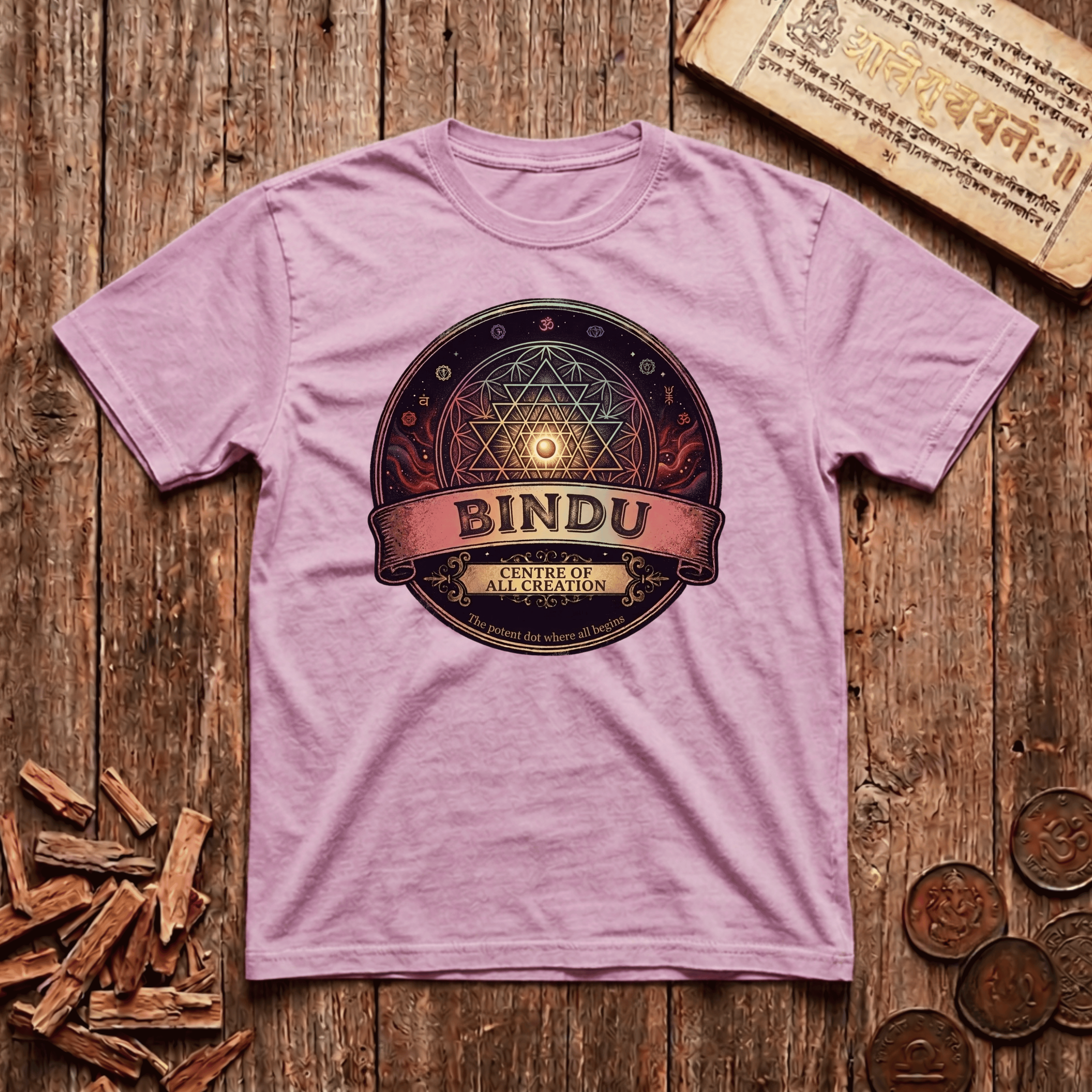 Bindu — The Point of Creation - Retro Emblem - T-Shirt