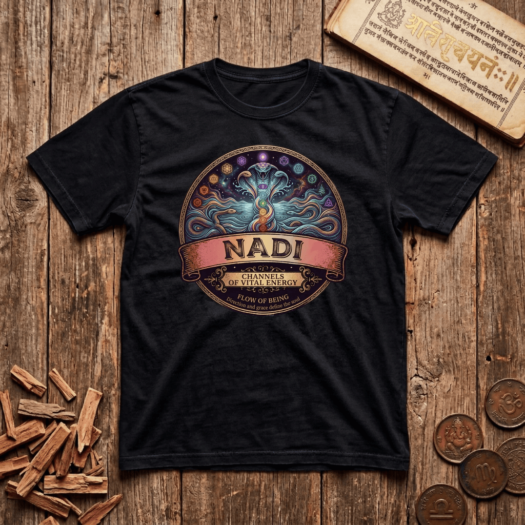 Nadi — Energy Channels - Retro Emblem - T-Shirt