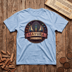 Mayura — The Sacred Peacock - Retro Emblem - T-Shirt
